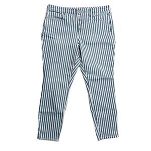 Universal Thread High Rise Skinny Nautical Sailor Stripe Button Fly Jeans 16/33R